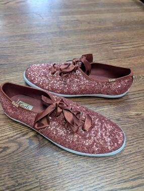 Keds nwot Women’s Sequin Sneakers in Rose Copper